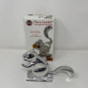 Vintage Norpro Davy Crackit Squirrel Nutcracker Silver Chrome Figural 6529